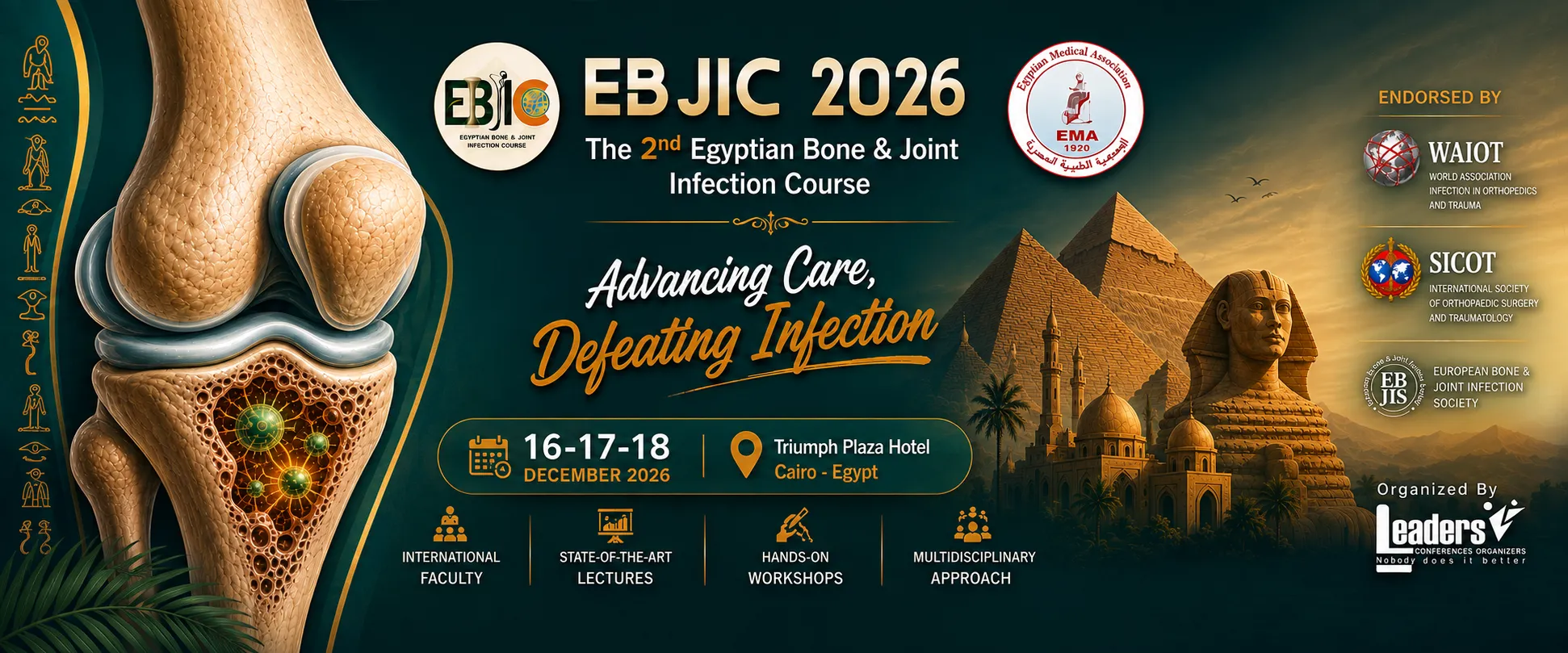 EBJIC 2026 — 2nd Egyptian Bone & Joint Infection Course Official Banner